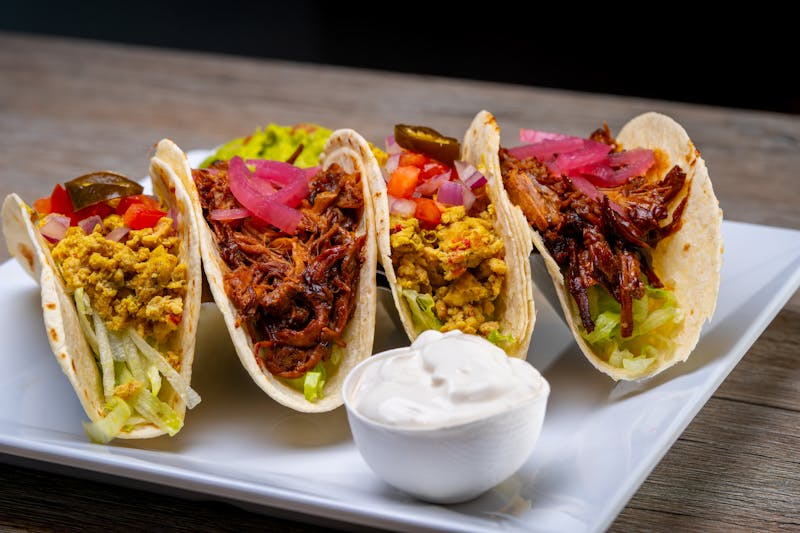 Taco Tuesday Combo - three tacos with salsa and guacamole